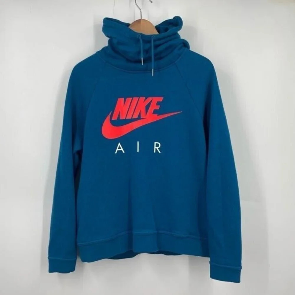 Nike Women's Funnel Neck Long Sleeve Logo Hoodie Size M